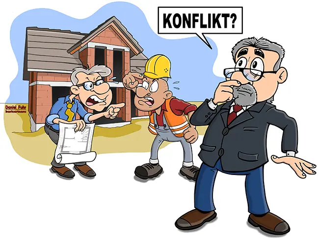 Konflikt am Bau